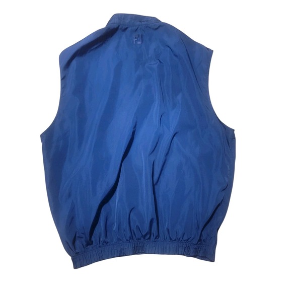 FootJoy FJ Perfromace WindShirt Golf Vest Mens Med Navy Blue 1/4 Snap Zip Pocket - Picture 2 of 8